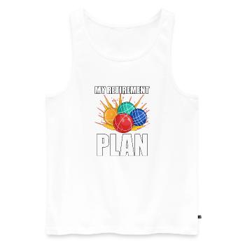 Bocce Bocci Colorful Balls Player I Gift - Men's Premium Organic Tank Top - white - Front - AI Model Male 178 light (178cm)