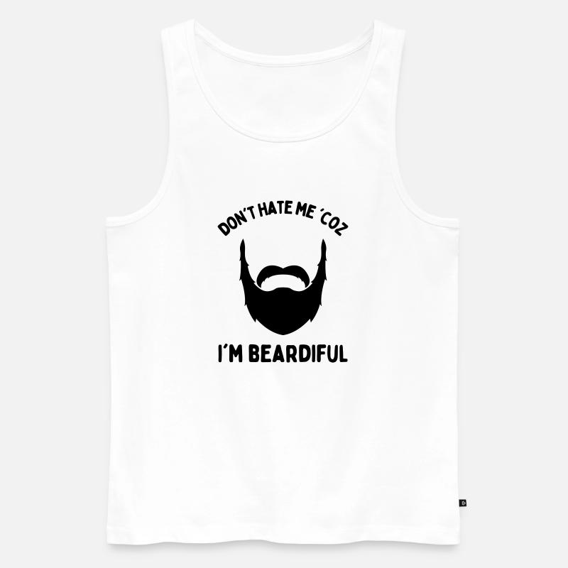 Bart Mann - Männer Premium Bio Tank Top - Weiß