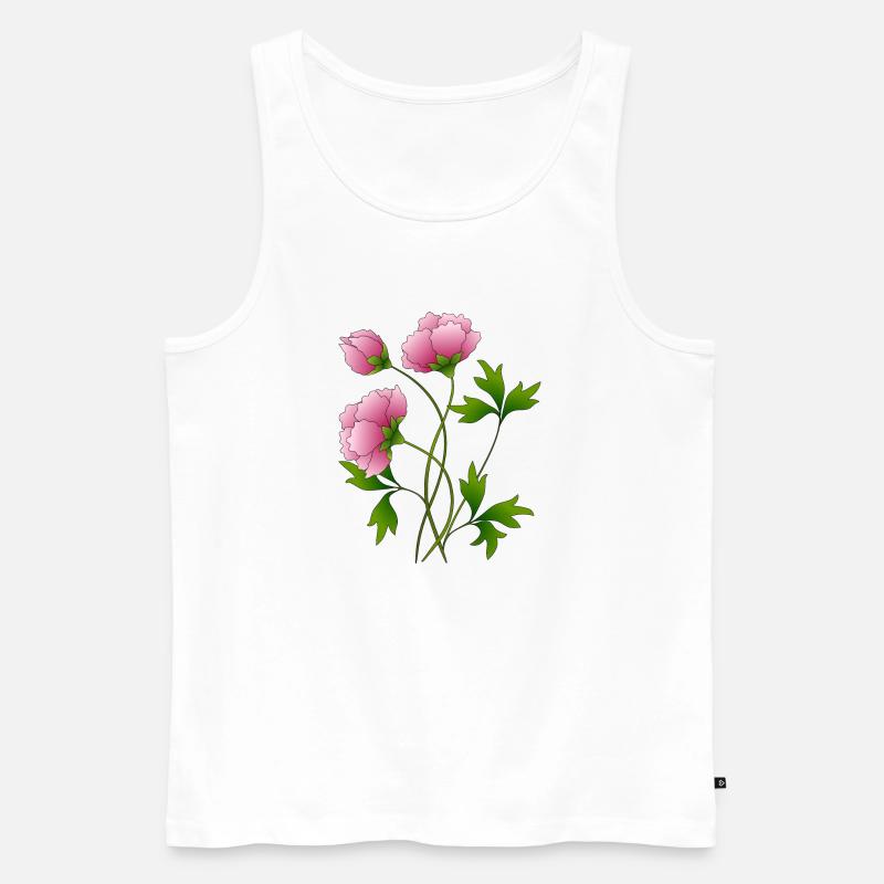 Blumen - Männer Premium Bio Tank Top - Weiß