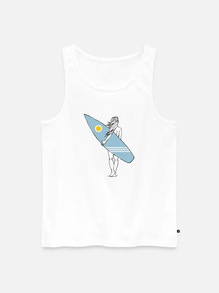 Surferin - Männer Premium Bio Tank Top - Weiß