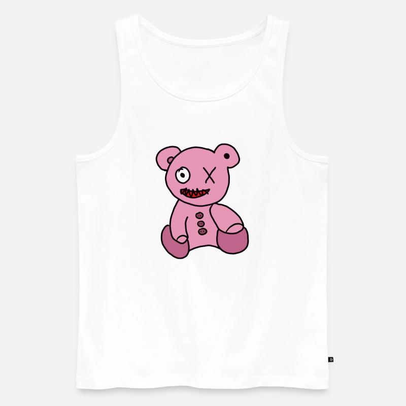 Bad Boy Teddy - Männer Premium Bio Tank Top - Weiß