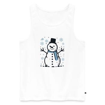 Snowman - Men's Premium Organic Tank Top - white - Front - AI Model Male 178 light (178cm)