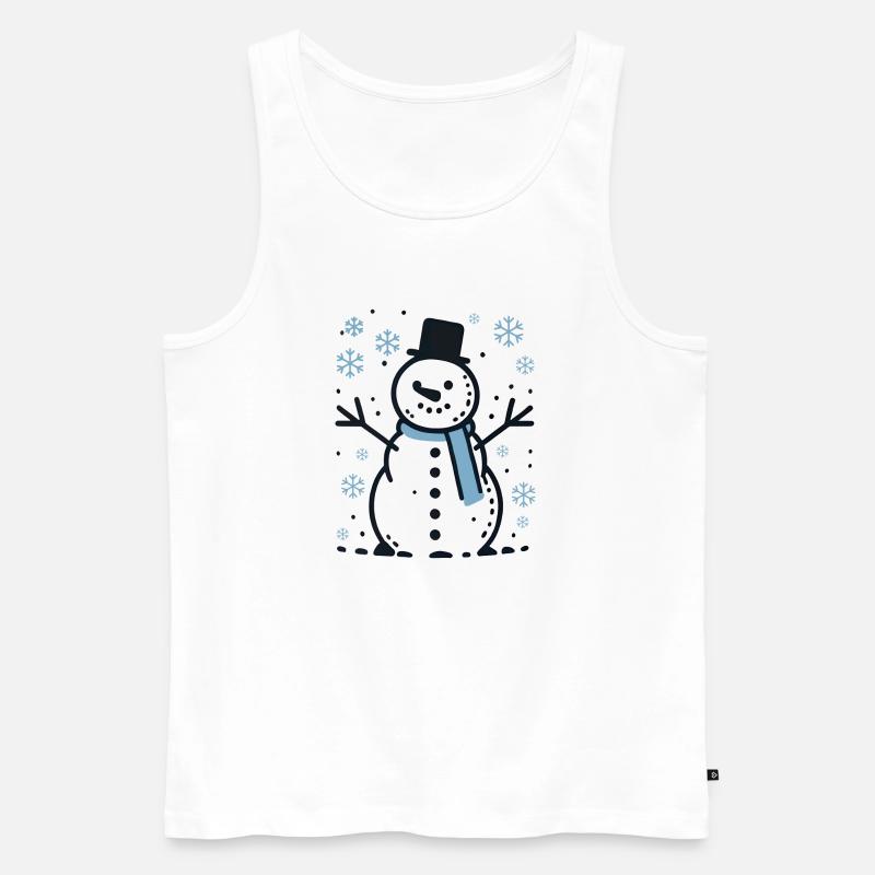 Schneemann - Männer Premium Bio Tank Top - Weiß