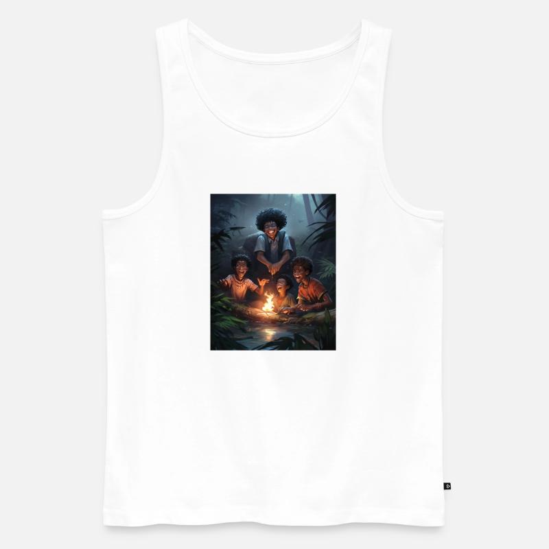 Die Freuden des Waldes - Männer Premium Bio Tank Top - Weiß