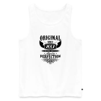 Perfection 2007 -17th Anniversary,Original - Men's Premium Organic Tank Top - white - Front - Michal (187cm)