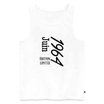 limited edition June 1964 - Men's Premium Organic Tank Top - white - Front - Michal (187cm)