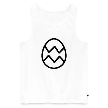 Easter Egg - Men's Premium Organic Tank Top - white - Front - AI Model Male 178 light (178cm)