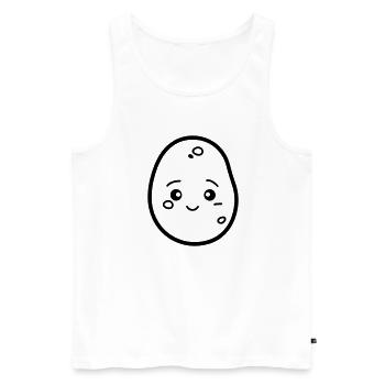 patate - Débardeur bio Premium Homme - blanc - Devant - Michal (187cm)