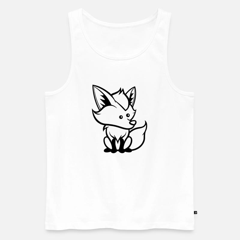 fuchs comic tier - Männer Premium Bio Tank Top - Weiß
