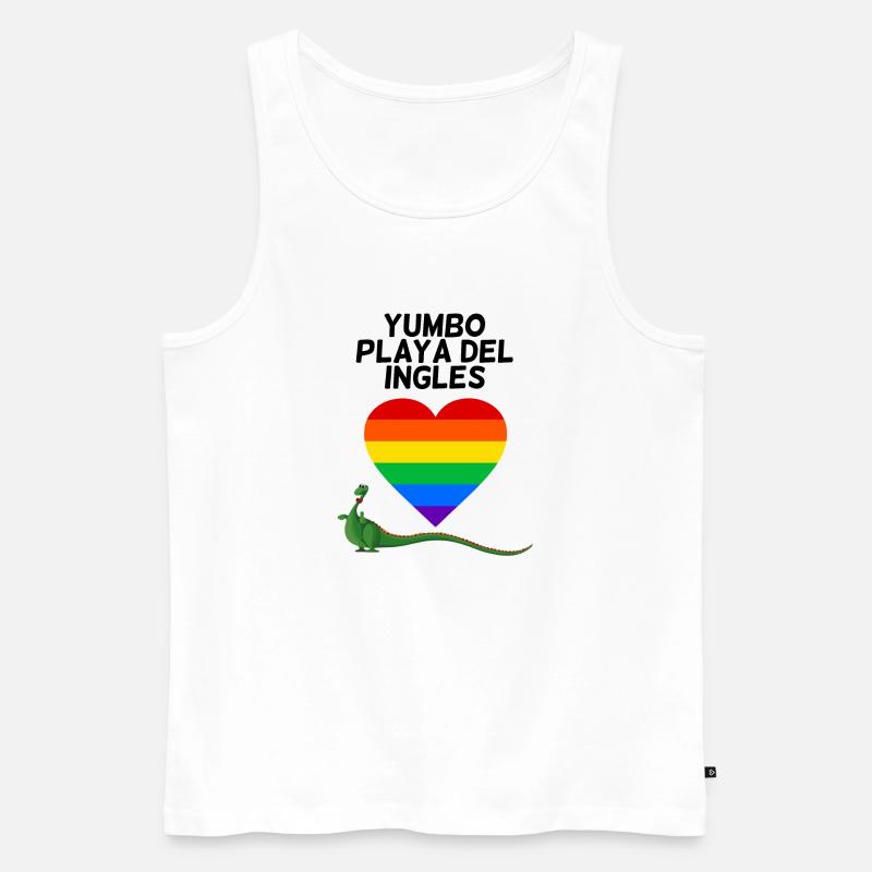 playa Del ingles - Männer Premium Bio Tank Top - Weiß