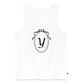Vintage Brief und Band - Geschenkidee - Männer Premium Bio Tank Top - Weiß - Vorne - Michal (187cm)