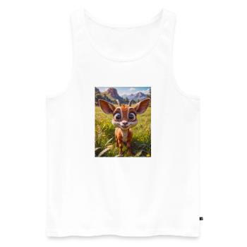 super cute african animals– Antelope - Men's Premium Organic Tank Top - white - Front - Michal (187cm)