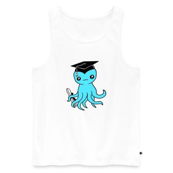 Octopus High School Graduation Passed College - Débardeur bio Premium Homme - blanc - Devant - Michal (187cm)