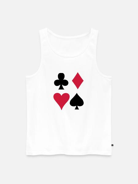 Card game - Playing Card - Men's Premium Organic Tank Top - white