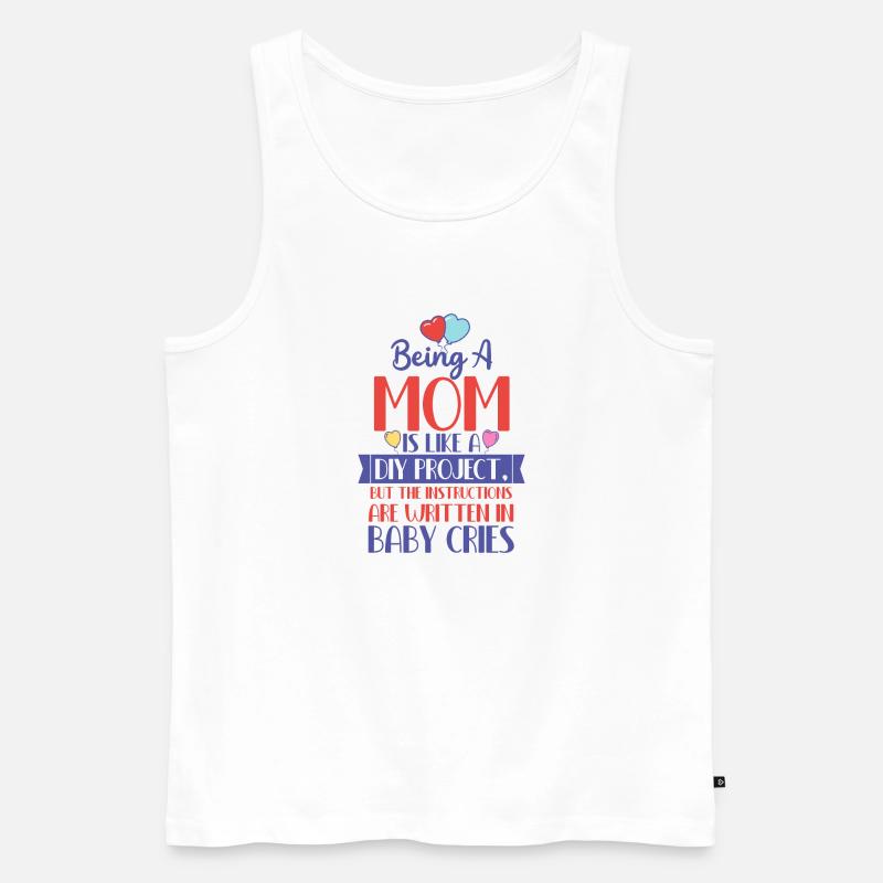 Mama sein Christ Mama Leben - Männer Premium Bio Tank Top - Weiß
