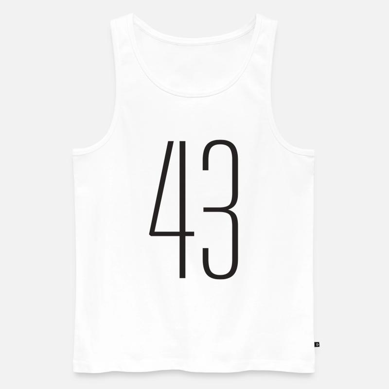 43 - Männer Premium Bio Tank Top - Weiß