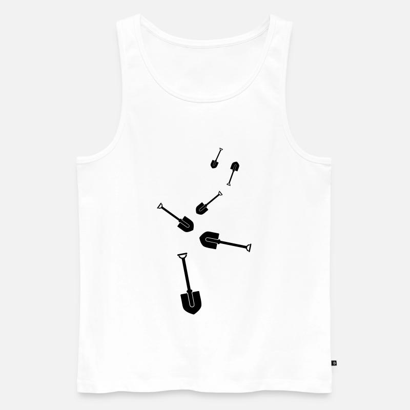 Schaufel icon Silhouette - Männer Premium Bio Tank Top - Weiß