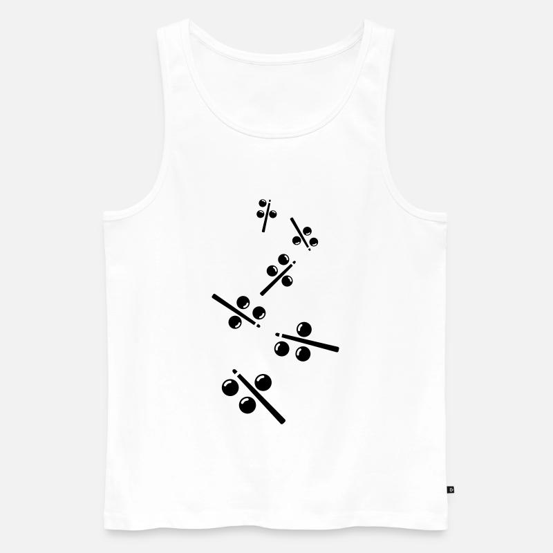 Billard symbol icon - Männer Premium Bio Tank Top - Weiß