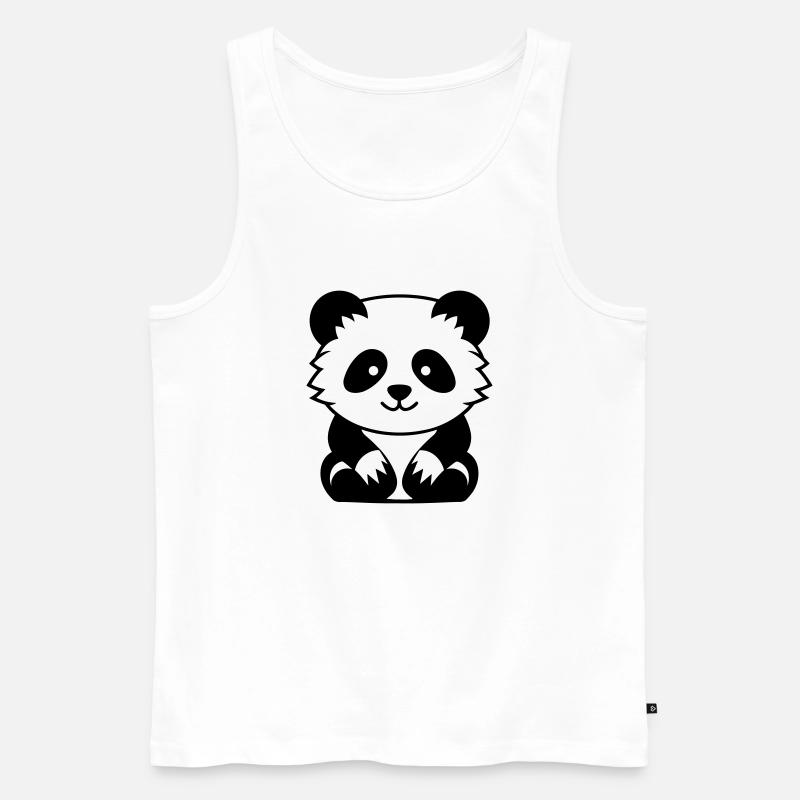 Kleiner Panda - Männer Premium Bio Tank Top - Weiß