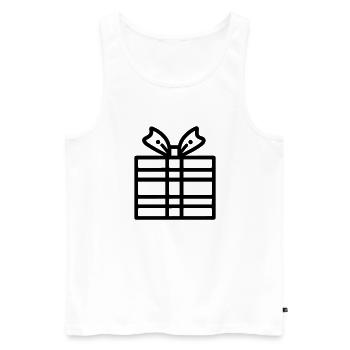 Kleine Geschenkbox - Männer Premium Bio Tank Top - Weiß - Vorne - AI Model Male 178 light (178cm)