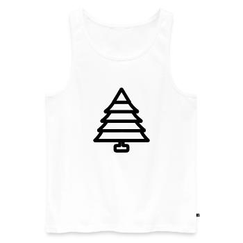 Weihnachtsbaum - Männer Premium Bio Tank Top - Weiß - Vorne - Michal (187cm)