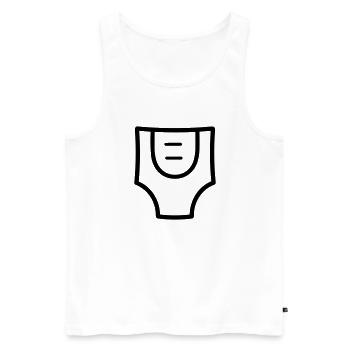 Layer - Men's Premium Organic Tank Top - white - Front - AI Model Male 178 light (178cm)