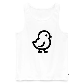chick - Men's Premium Organic Tank Top - white - Front - AI Model Male 178 light (178cm)