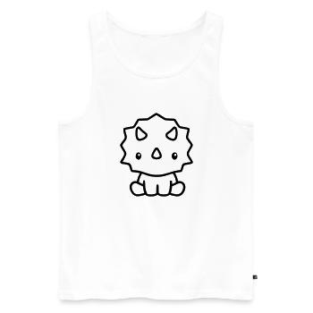 triceratops4 - Men's Premium Organic Tank Top - white - Front - AI Model Male 178 light (178cm)