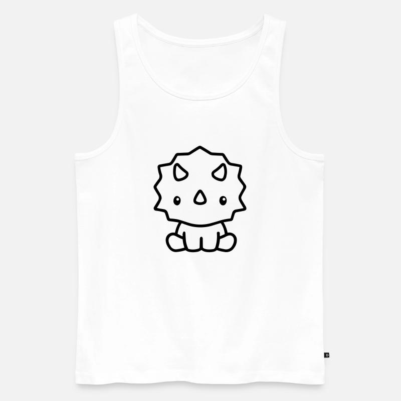 triceratops4 - Männer Premium Bio Tank Top - Weiß
