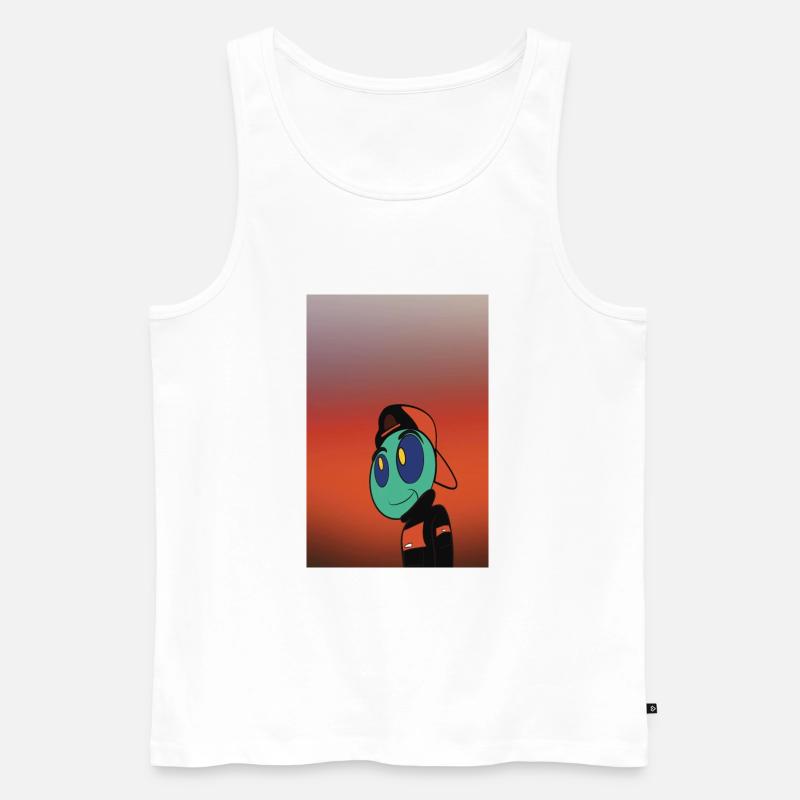Chromatisches Charakter-Ensemble - Männer Premium Bio Tank Top - Weiß