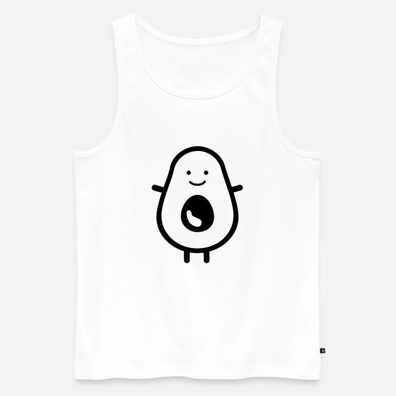 Avocado - Männer Premium Bio Tank Top - Weiß