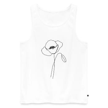 Coquelicot - Débardeur bio Premium Homme - blanc - Devant - AI Model Male 178 light (178cm)