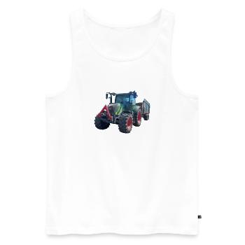 Traktor - Männer Premium Bio Tank Top - Weiß - Vorne - AI Model Male 178 light (178cm)