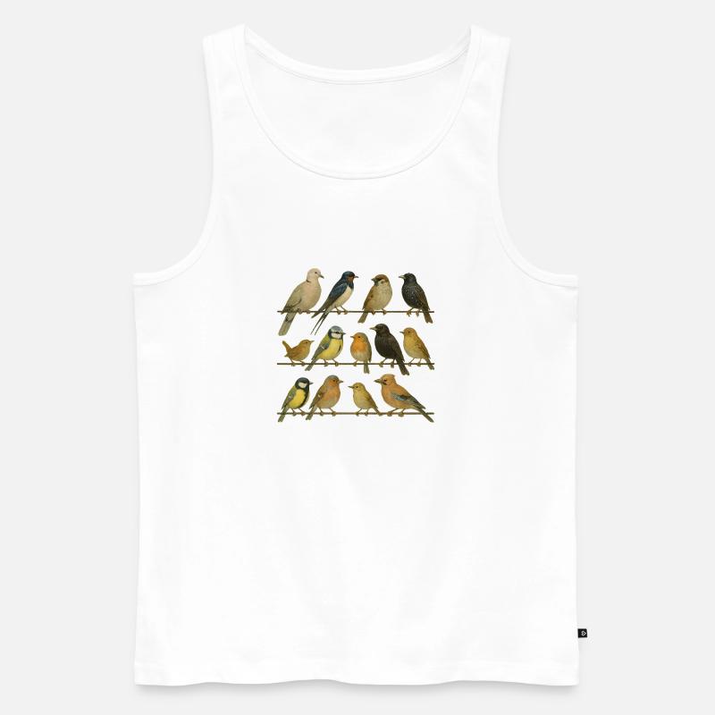 Vogelbeobachter Vogelliebhaber - Männer Premium Bio Tank Top - Weiß