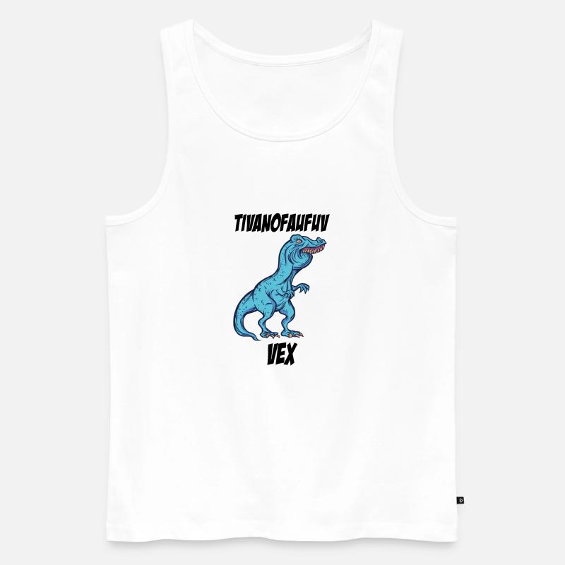 Witziger TRex Überbiss meme Geschenkidee - Männer Premium Bio Tank Top - Weiß