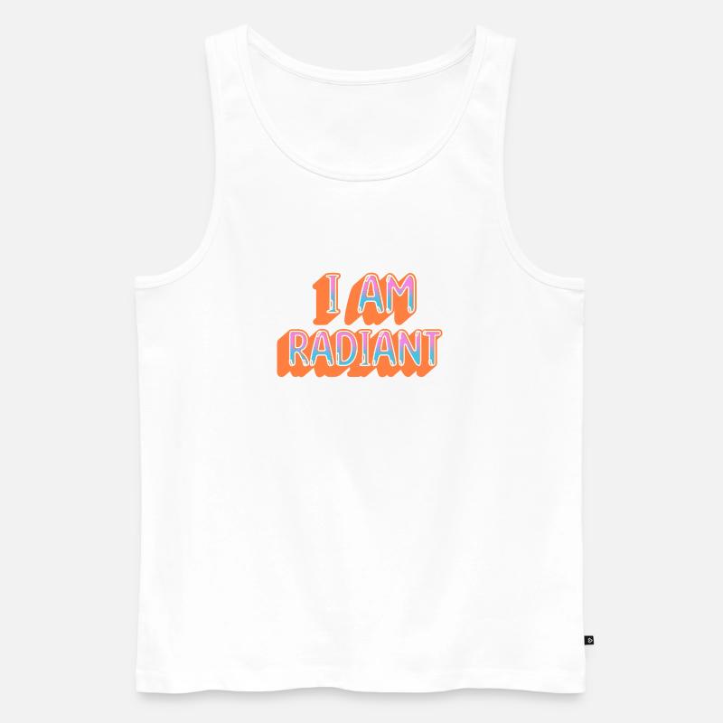 Ich bin strahlend - Männer Premium Bio Tank Top - Weiß