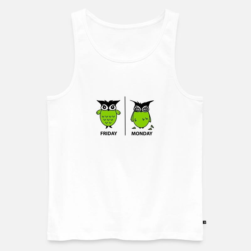 Wochenende der Eulen - Männer Premium Bio Tank Top - Weiß