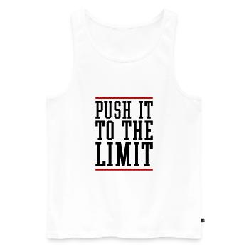 Push It To The Limit Motivation - Men's Premium Organic Tank Top - white - Front - AI Model Male 178 light (178cm)