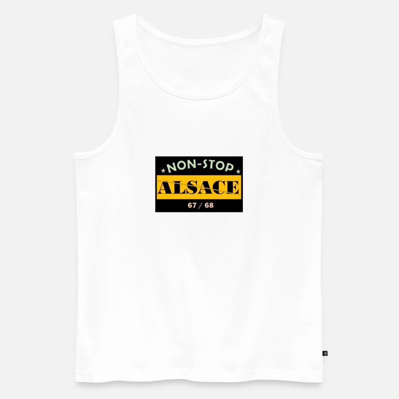 Nonstop-Elsass - Männer Premium Bio Tank Top - Weiß