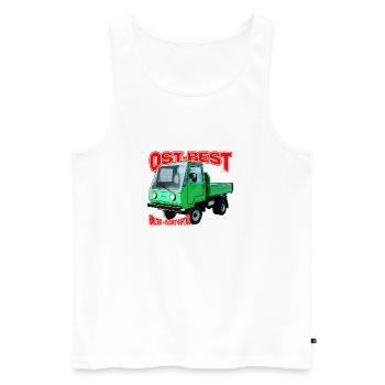 Multicar M25 bunt - Männer Premium Bio Tank Top - Weiß - Vorne - AI Model Male 178 light (178cm)