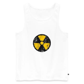 Radiation / Radioactiiven - Men's Premium Organic Tank Top - white - Front - AI Model Male 178 light (178cm)