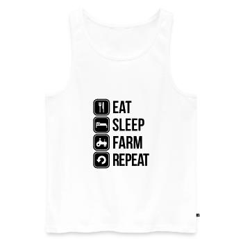 farm - Men's Premium Organic Tank Top - white - Front - Michal (187cm)