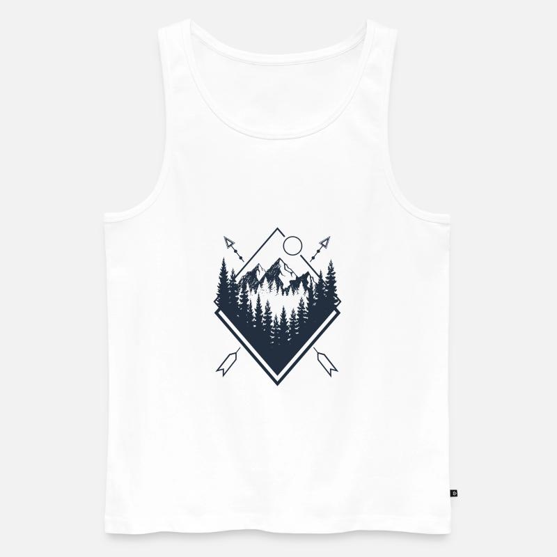 North And West - Männer Premium Bio Tank Top - Weiß