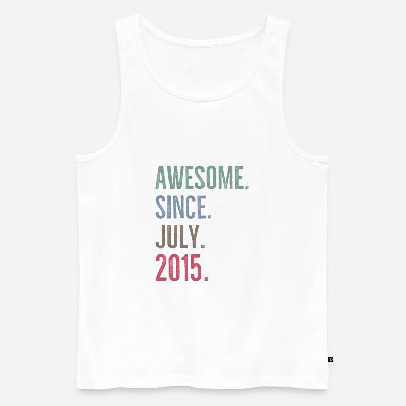 Awesome seit Juli 2015 - Männer Premium Bio Tank Top - Weiß