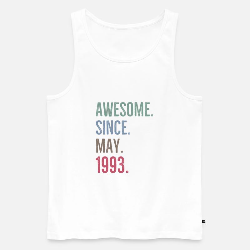 Awesome seit Mai 1993 - Männer Premium Bio Tank Top - Weiß