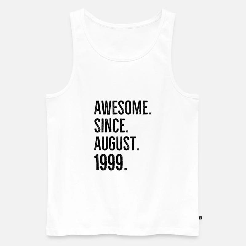 Awesome seit August 1999 - Männer Premium Bio Tank Top - Weiß