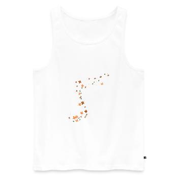 Herbstlaub - Männer Premium Bio Tank Top - Weiß - Vorne - Michal (187cm)