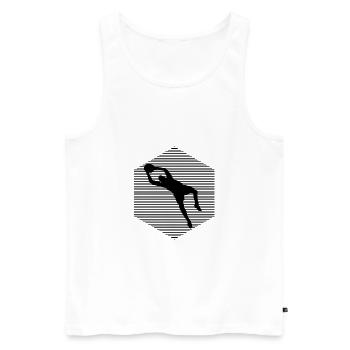 Fußball Torwart Fußballer Kinder - Männer Premium Bio Tank Top - Weiß - Vorne - Michal (187cm)
