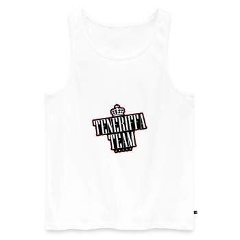 Tenerife Team - Men's Premium Organic Tank Top - white - Front - AI Model Male 178 light (178cm)