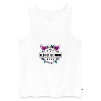 Lloret De Mar 2024 Team - Men's Premium Organic Tank Top - white - Front - Michal (187cm)